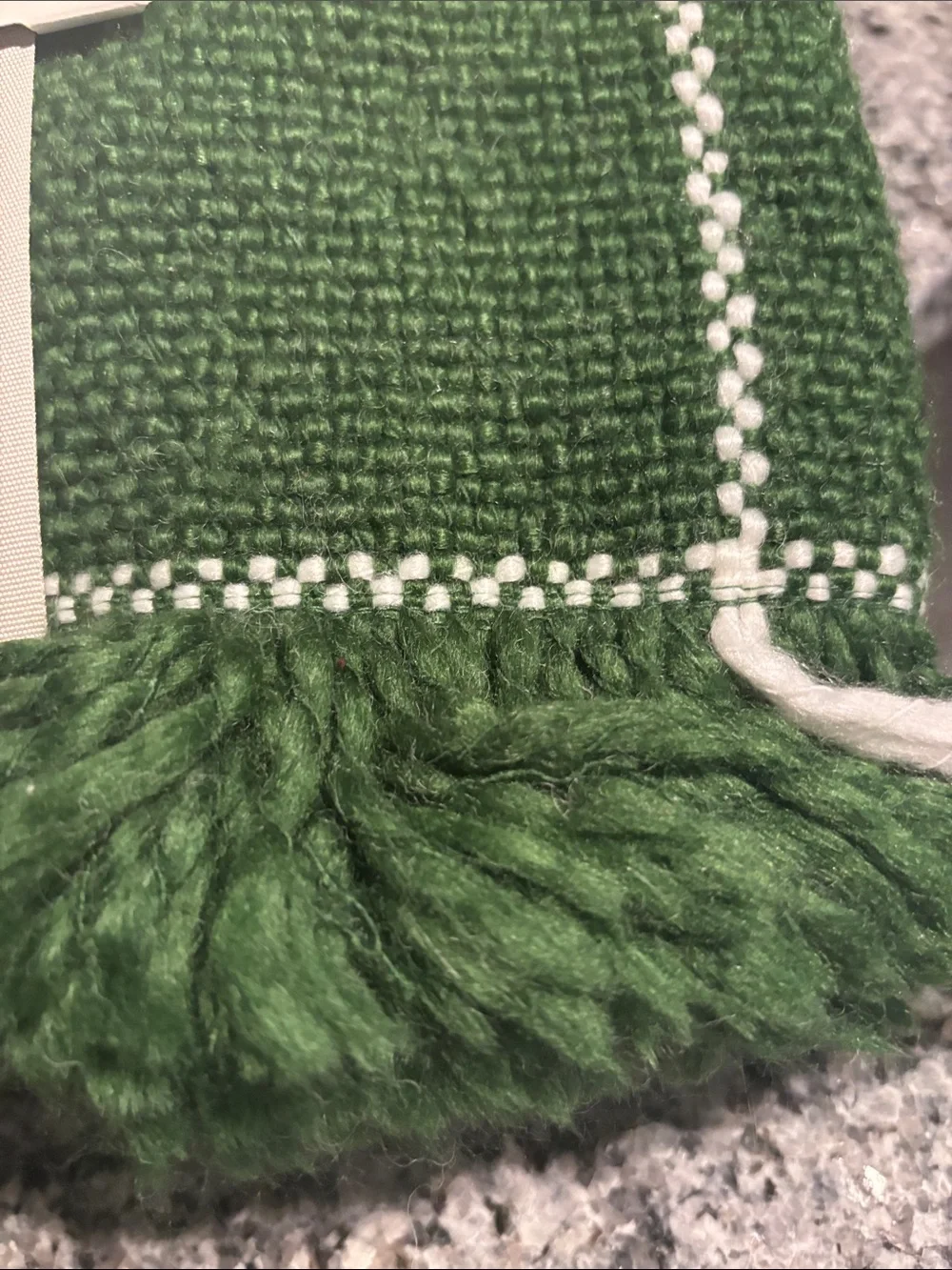Threshold Green Woven Throw Blanket with White Accent 50”x 60”